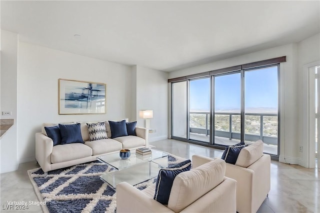 living room with a healthy amount of sunlight