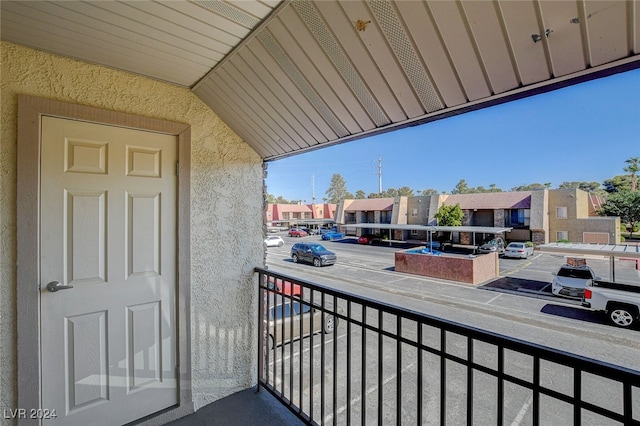 balcony featuring a residential view