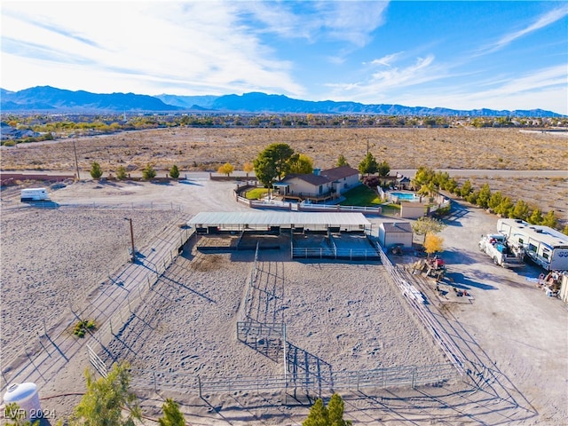 aerial view featuring a mountain view