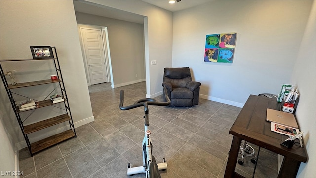 interior space featuring tile patterned flooring