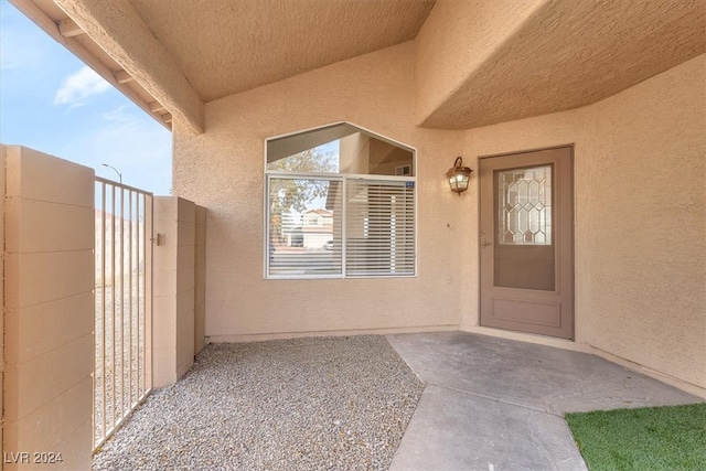 view of doorway to property