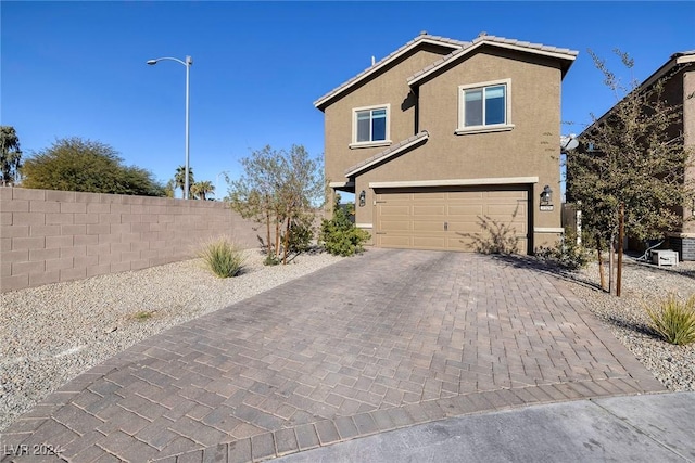 view of home's exterior with a garage