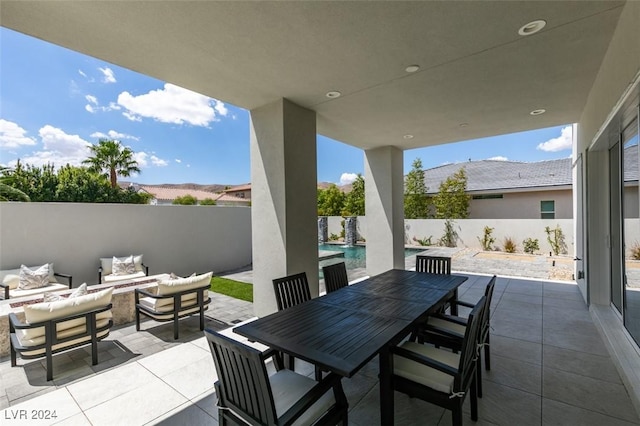 view of patio featuring outdoor lounge area