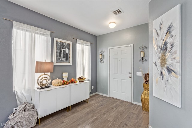 foyer featuring light hardwood / wood-style flooring