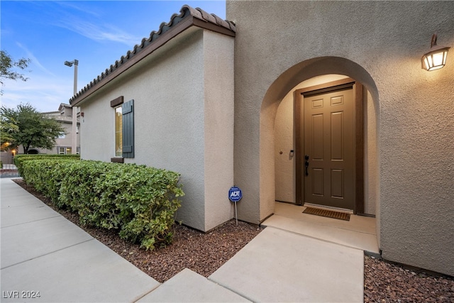 view of entrance to property