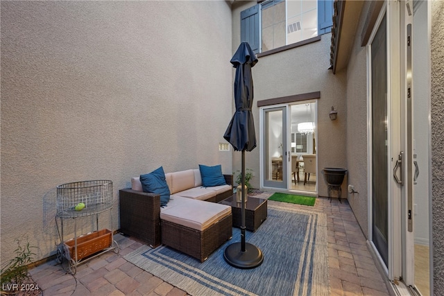 view of patio featuring outdoor lounge area