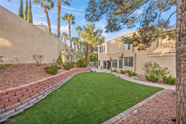 view of yard featuring a patio