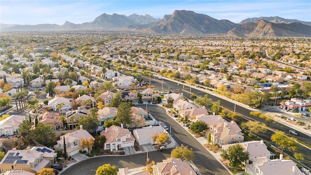 aerial view featuring a mountain view