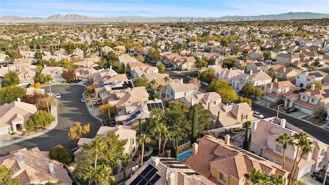 aerial view featuring a mountain view