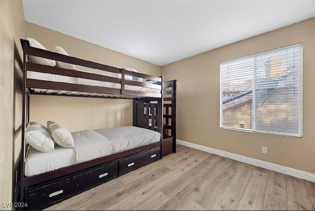 bedroom featuring light hardwood / wood-style flooring