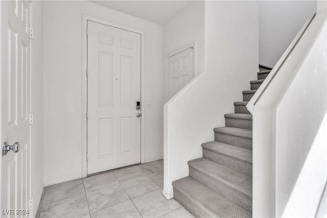 view of tiled entrance foyer