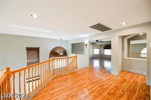 hall featuring light wood-type flooring