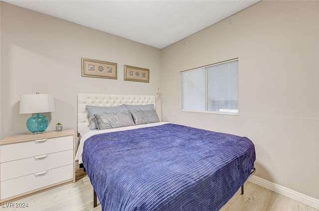 bedroom featuring light hardwood / wood-style flooring