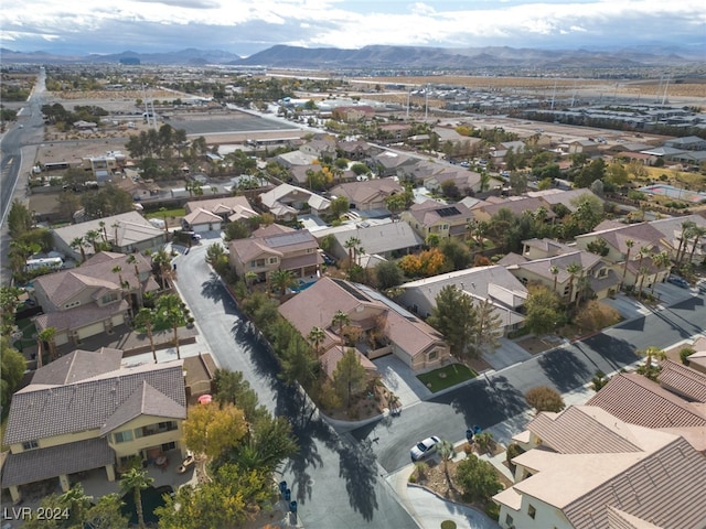 aerial view featuring a mountain view