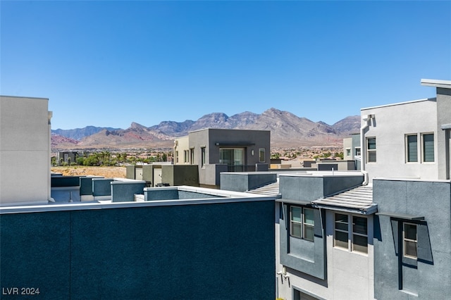 balcony with a mountain view