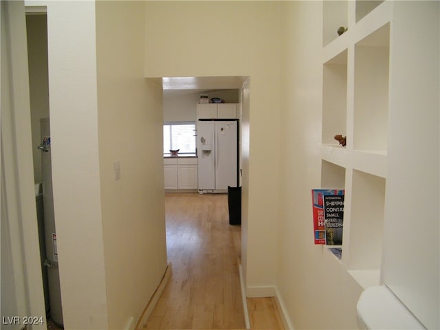 hall featuring light wood-type flooring