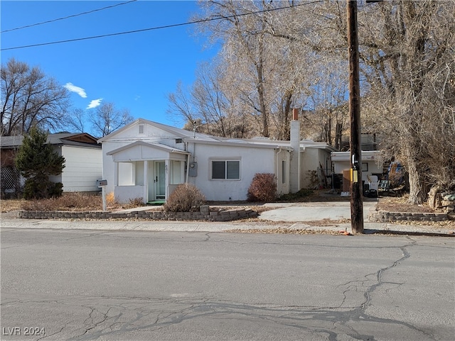 view of single story home