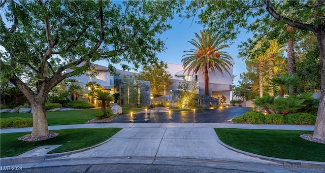 view of front of house featuring a yard