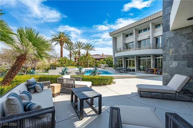 view of patio with an outdoor living space