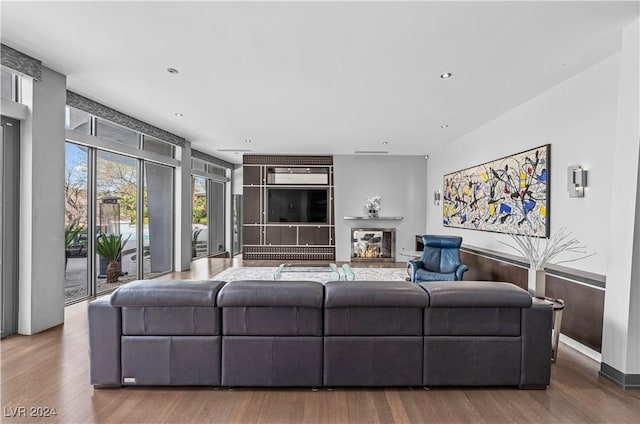 living room featuring hardwood / wood-style floors