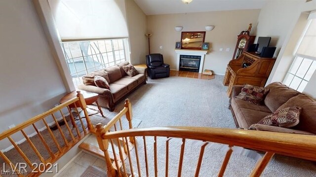 view of carpeted living room