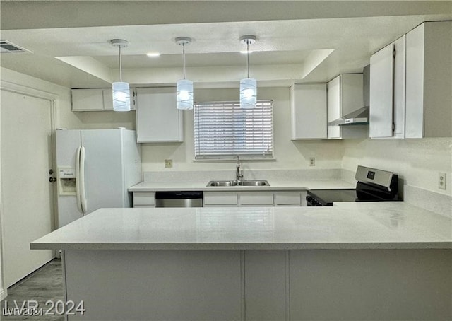 kitchen featuring white cabinets, light stone counters, sink, and appliances with stainless steel finishes