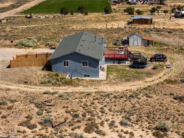 aerial view featuring a rural view