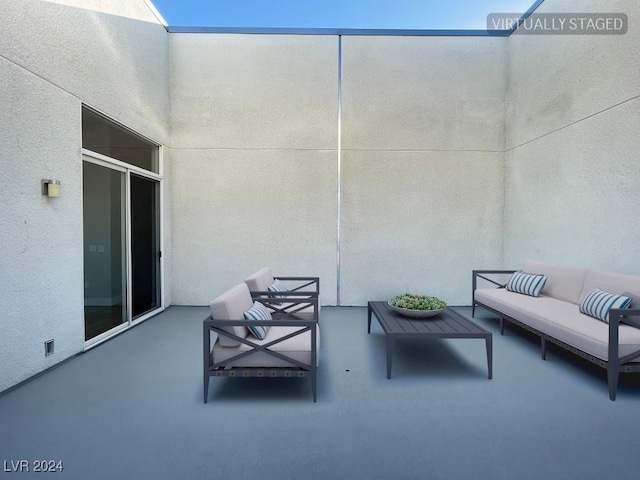 view of patio featuring an outdoor hangout area