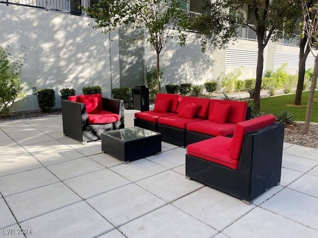 view of patio / terrace with an outdoor hangout area