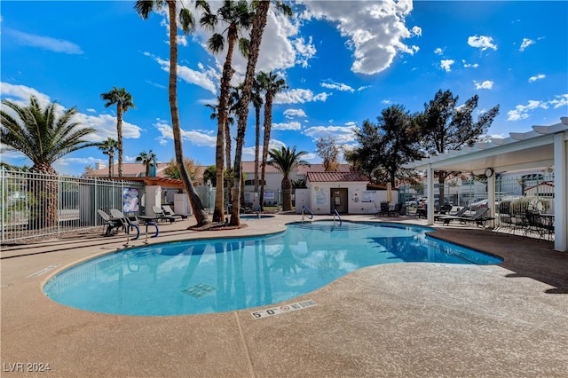 view of pool with a patio