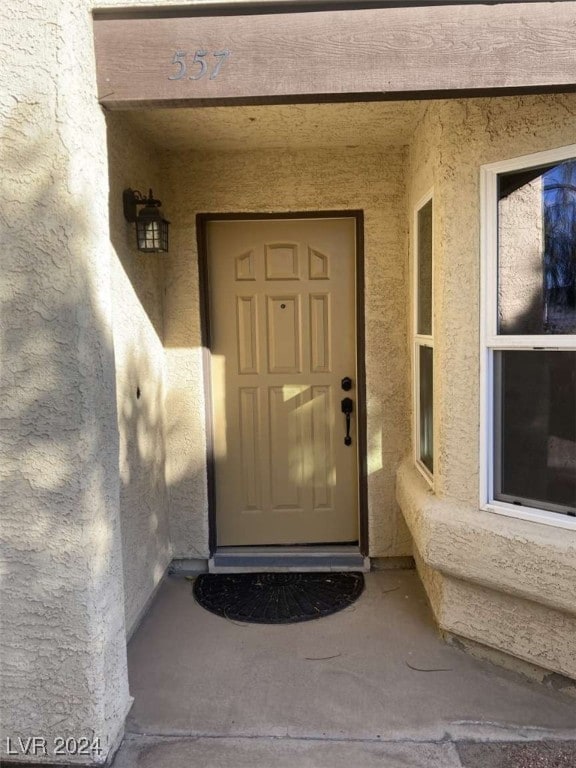 view of doorway to property