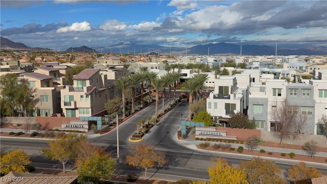 aerial view featuring a mountain view