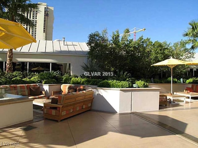 view of patio with an outdoor living space