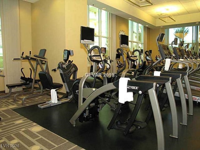 view of workout area