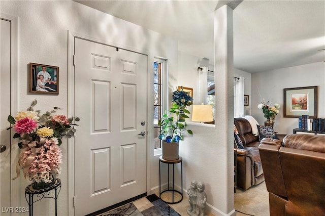 view of tiled entryway