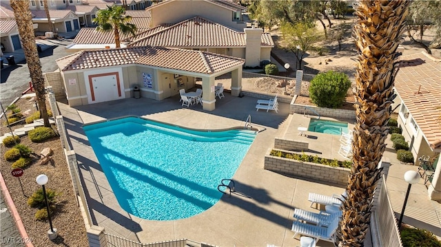 view of pool with a patio area