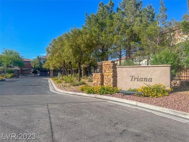 view of community sign