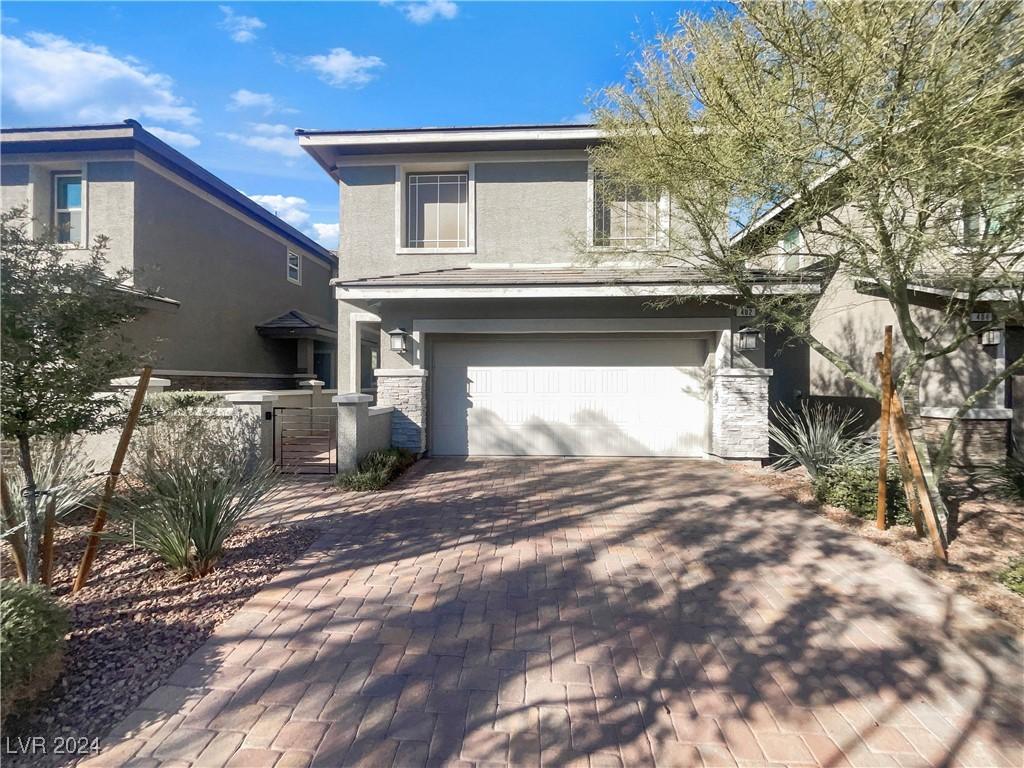 front of property featuring a garage