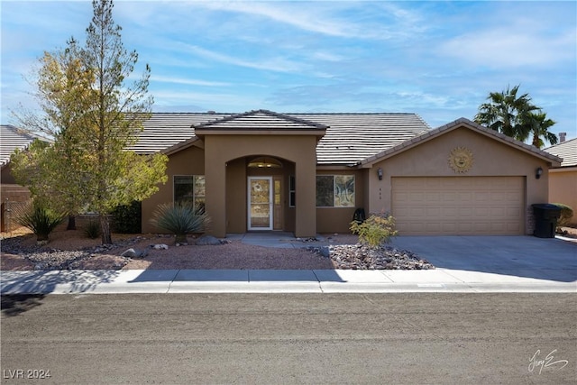 view of front of home featuring a garage