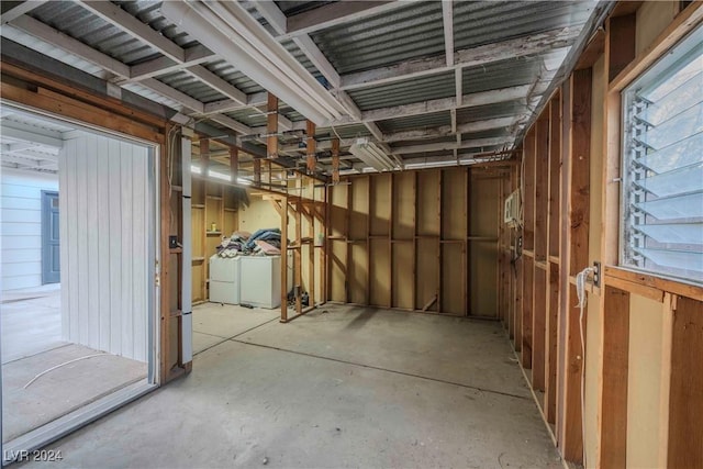 interior space featuring washer and dryer