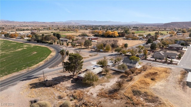 aerial view with a mountain view