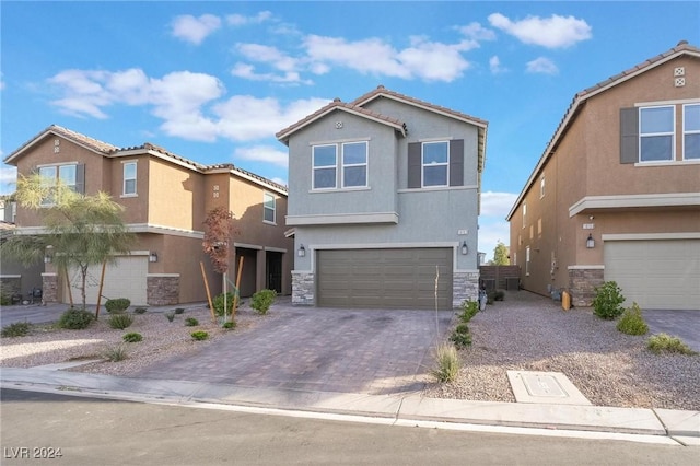 view of front of home featuring a garage