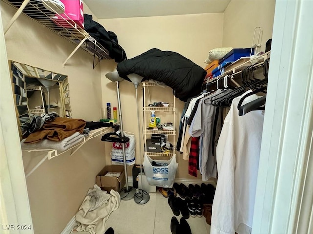 view of walk in closet