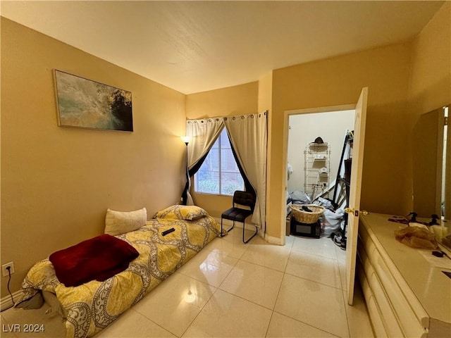 view of tiled bedroom