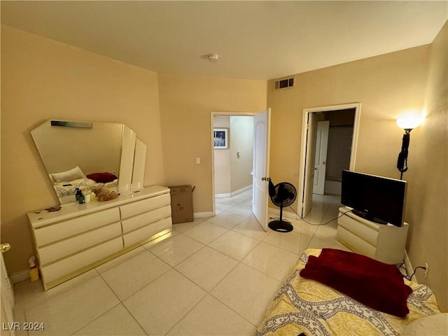 view of tiled bedroom