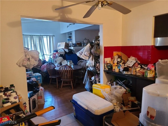 miscellaneous room with ceiling fan