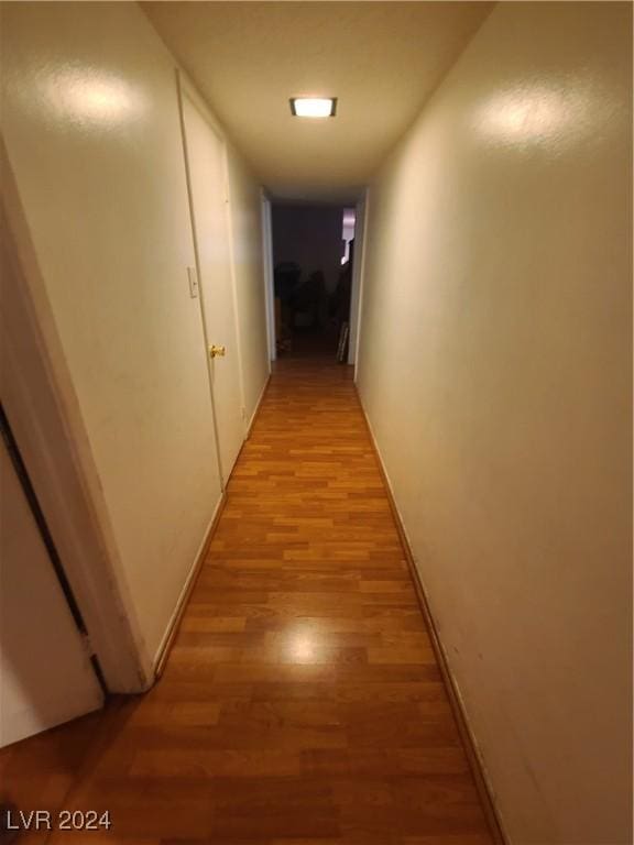 hall featuring light wood-type flooring