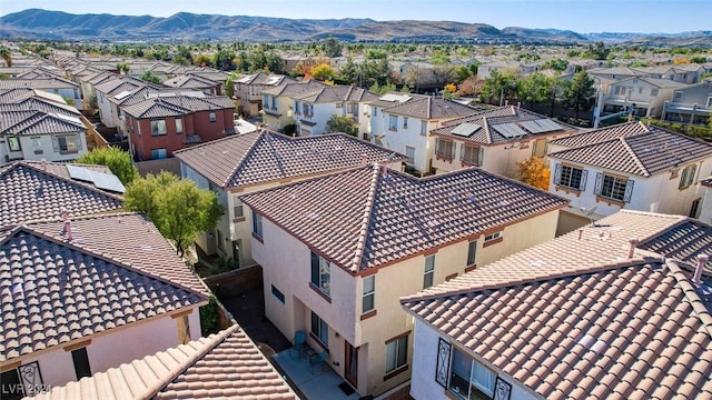 aerial view featuring a mountain view