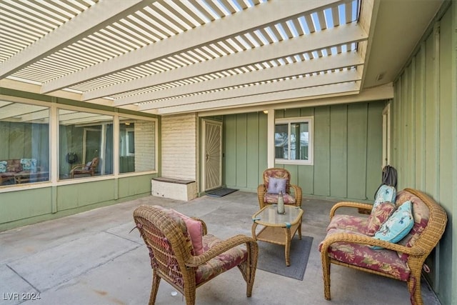 view of patio / terrace with a pergola