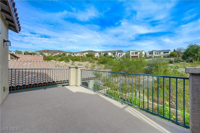 balcony with a mountain view